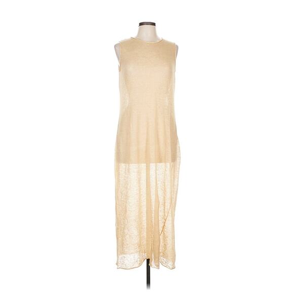 VTG Ralph Ralph Lauren Linen Knit Overlay Coverup Cream L - Picture 1 of 4